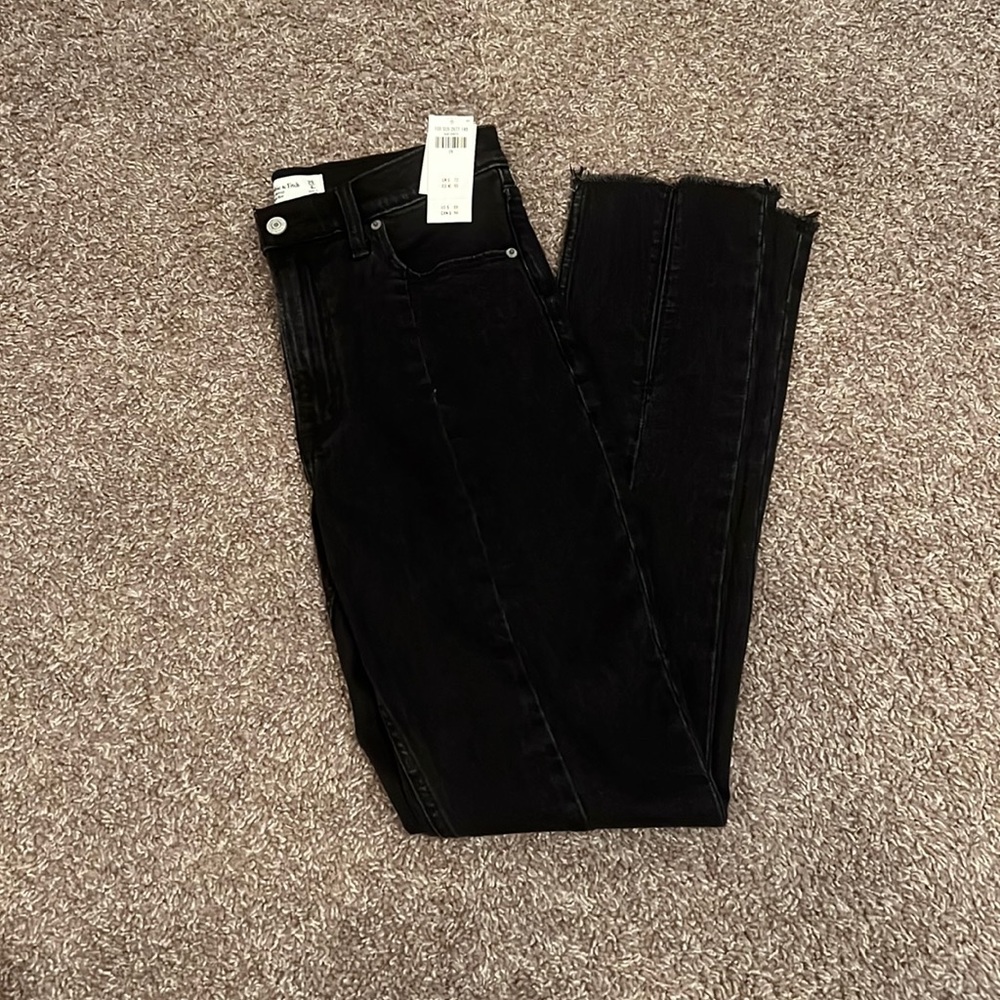 Abercrombie & Fitch the skinny high rise black jeans